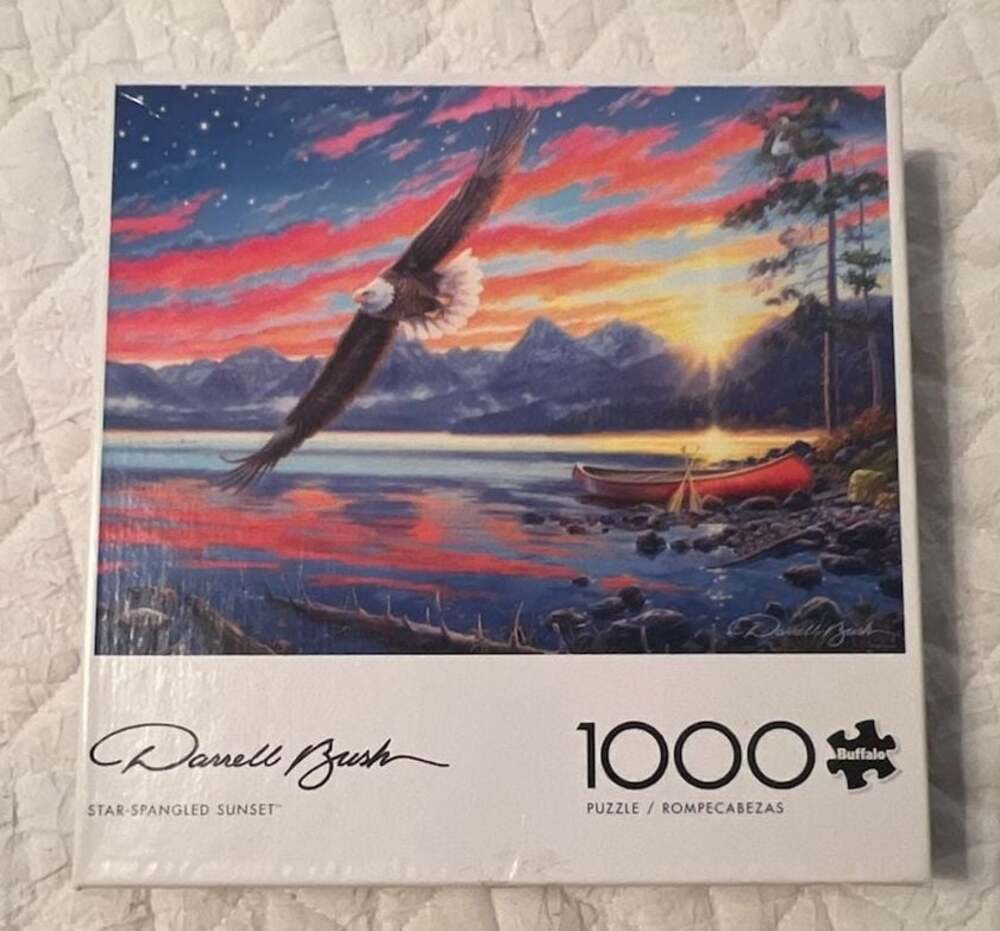 Buffalo Games Darrell Bush Star-Spangled Sunset 1000-Piece Jigsaw Puzzle